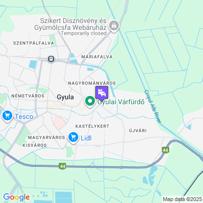 Cottage Apartman Gyula a térképen