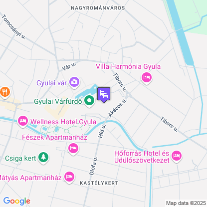 Hunguest Hotel Gyula a térképen