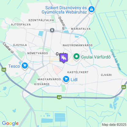 Pláza Hotel Gyula a térképen